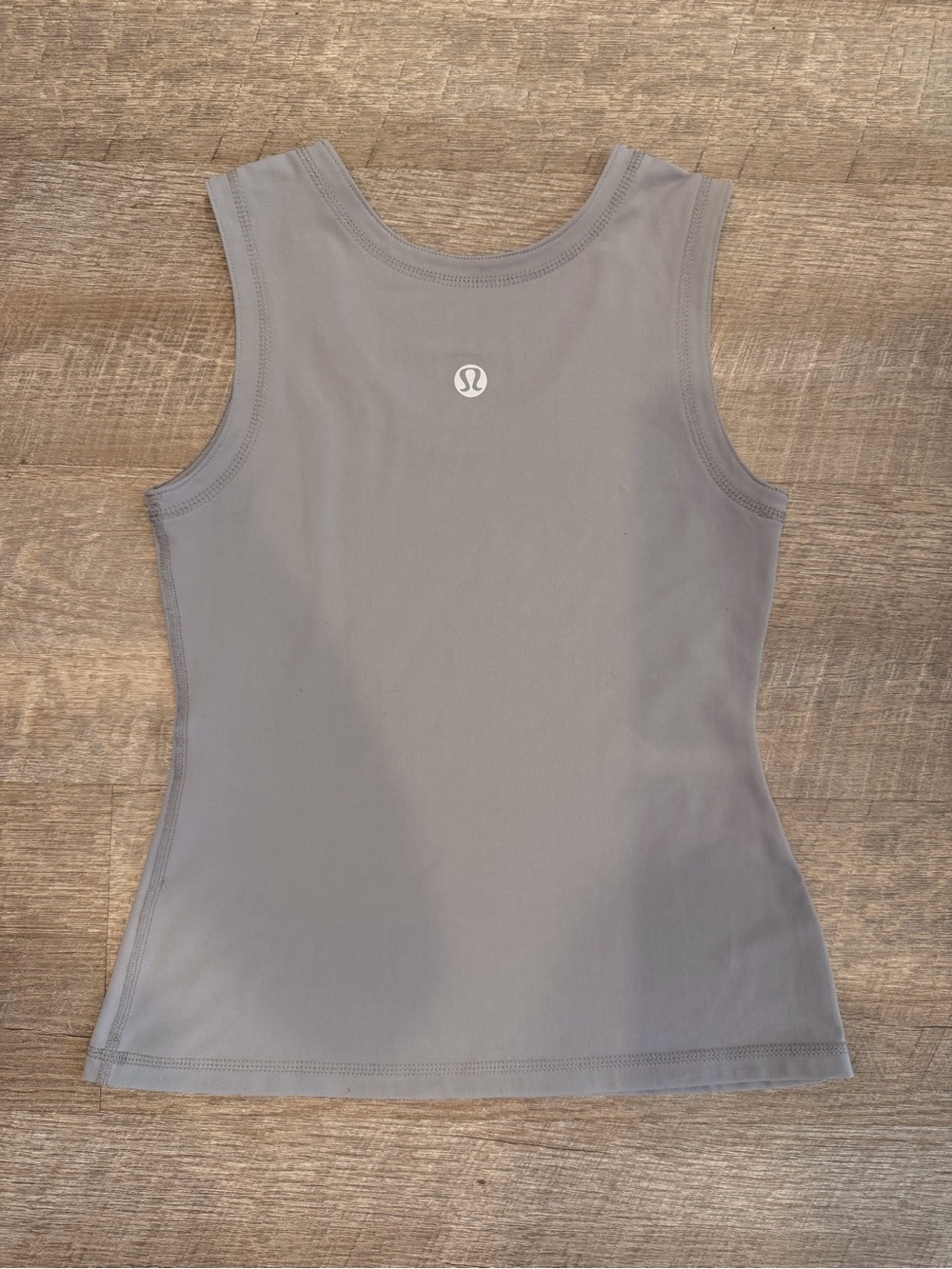 Vintage Lululemon Made in Canada Tank Top Size 6 Gray Scoop Neck Y2K Athletic